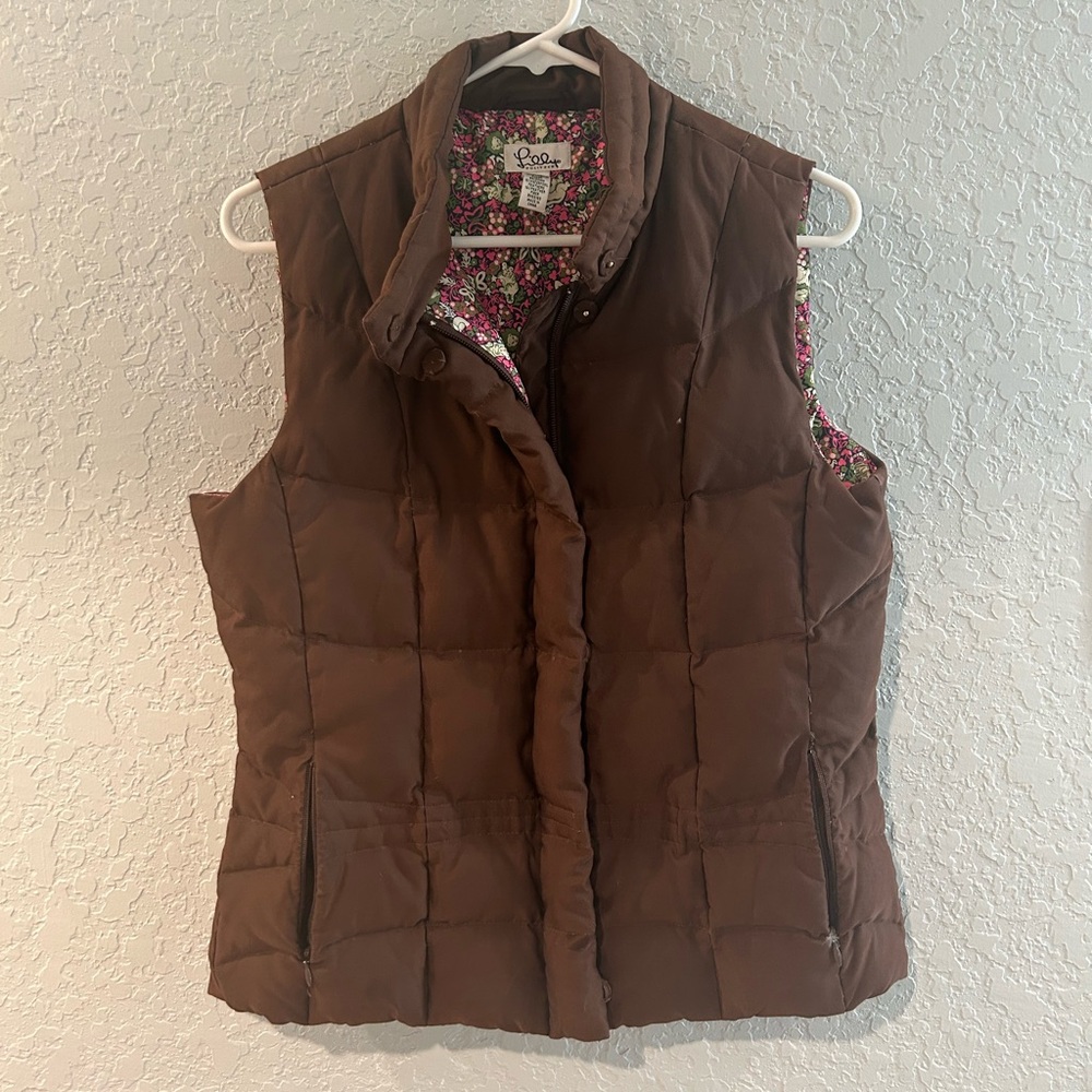 Lilly Pulitzer Down Puffer Vest Size Medium